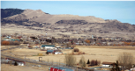 Town of Whitehall with Man Mountain in the background